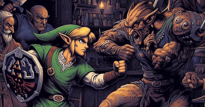 Shadows of Hyrule: A Dark Fantasy Odyssey through A.I.-Generated Art in The Legend of Zelda